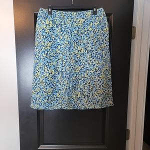 Talbots Casual Blue and Green Skirt